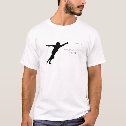 Fier papa d'un T-shirt Fencer (Devant)