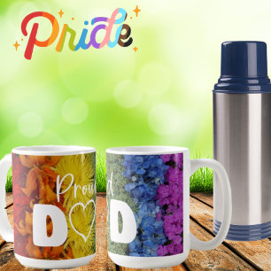 Fier papa Gay pride Arc-en-ciel Floral Drapeau Mug