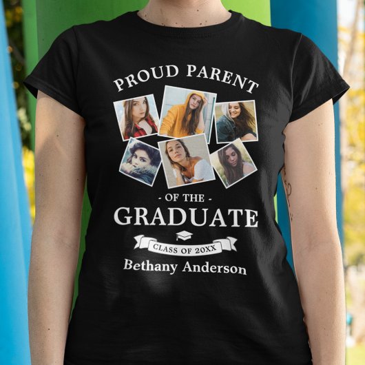 Fier parent Diplôme Photo Collage T-shirt