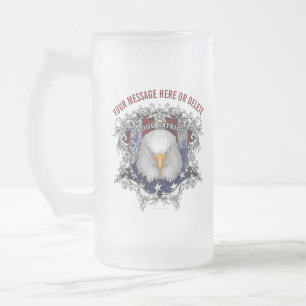 Fier Patriot Américain Frosted Glass Beer Mug
