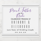 Fier Père Sparkling Vin Étiquette HAMbyWG (Étiquettes simples)