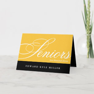Fier seniors or noir diplôme faire-part