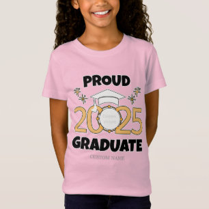 Fier T-shirt 2025 - Photo personnalisée et nom