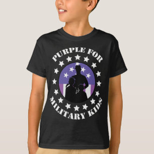 Fier Violet Pour Les T-shirts Des Enfants Militair