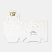 Fierce and Fabulous Birthday Gold en Black Bedankdoosjes (Uitgevouwen)