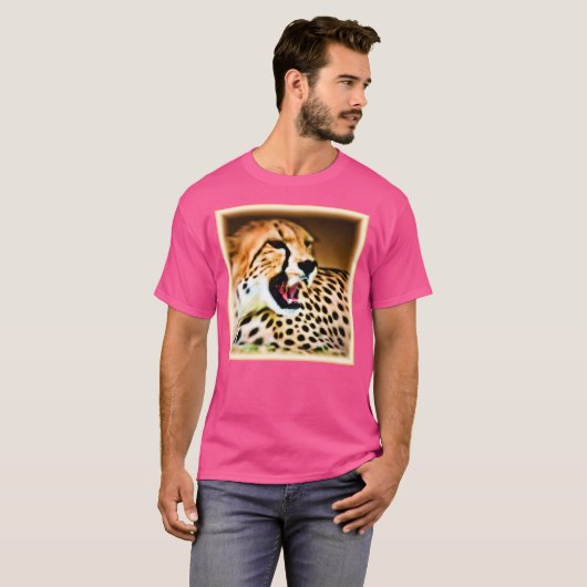"Fierce and Fiery Cheetah Design" Bestel nu T-shirt (Voorkant volledig)