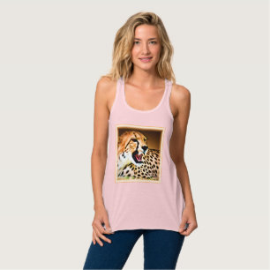 "Fierce and Fiery Cheetah Design" Bestel nu Tanktop
