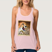 "Fierce and Fiery Cheetah Design" Bestel nu Tanktop (Voorkant)