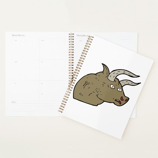 Fierce Angry Bull Head Rustic Wild Animal