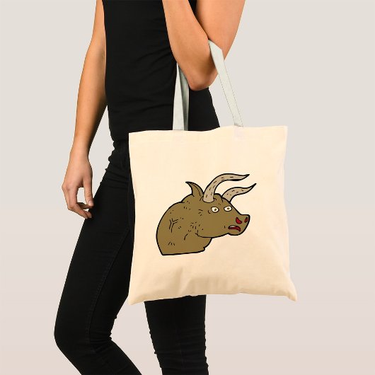 Fierce Angry Bull Head Rustieke Wilde Dier Tote Bag