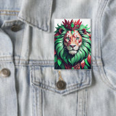 Fierce Animal King Premium Graphic Art P Button (Insitu)
