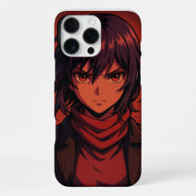 Fierce Anime Girl Telefoonhoesje – Rode ogen & sja