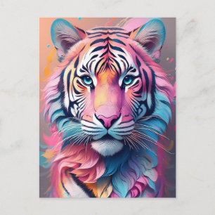 Fierce Beauty Pink Tiger Briefkaart