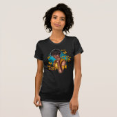 Fierce Black Scorpio Diva met mystieke vibes T-shirt (Voorkant volledig)