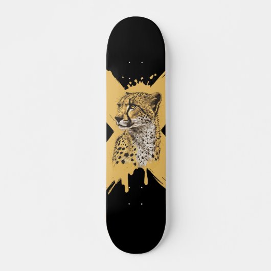 Fierce Cheetah Graphic Skateboard (Voorkant)
