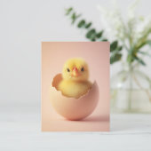 Fierce Chick in Eggshell Feestdagenkaart (Staand voorkant)
