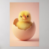 Fierce Chick in Eggshell Poster (Voorkant)