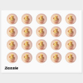 Fierce Chick in Eggshell Ronde Sticker (Vel)