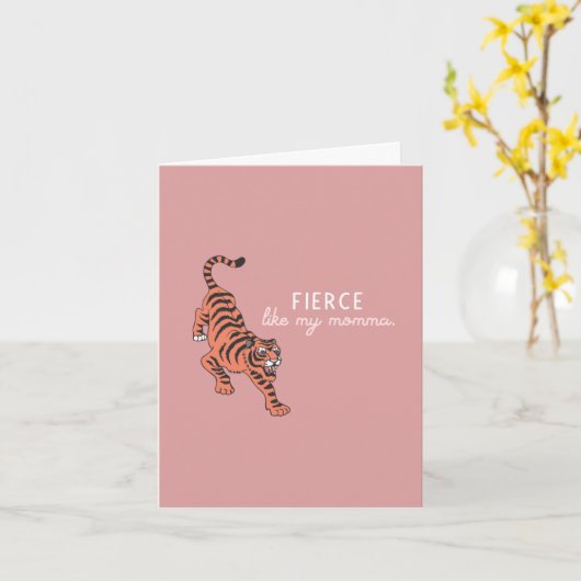 Fierce comme ma carte de fête maman-mère (Fleur jaune)