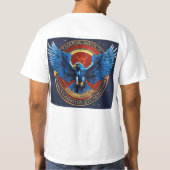 Fierce Crystal Eagle Icon T-Shirt: Ontketenen T-shirt (Achterkant)