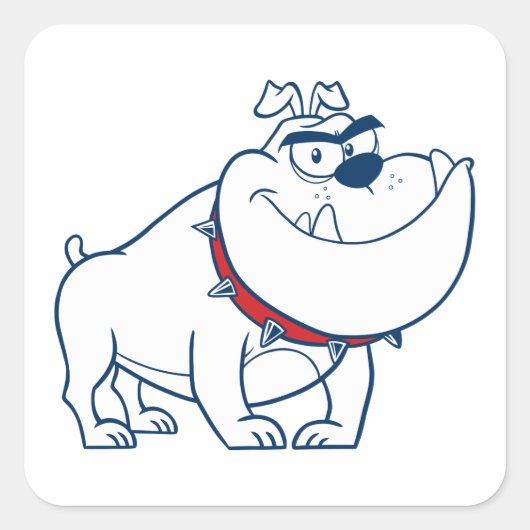 Fierce Dog Square Sticker (Voorkant)