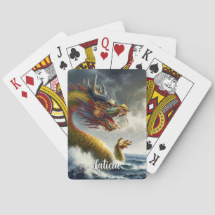 Fierce Dragon in het Zee Pokerkaarten