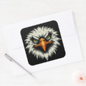 "Fierce Eagle "  Vierkante Sticker (Envelop)
