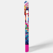 Fierce Elegance:  Bloemen Tijger Kunst Case-Mate iPhone Case (Achterkant / Links)