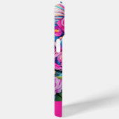 Fierce Elegance:  Bloemen Tijger Kunst Case-Mate iPhone Case (Achterkant / Rechts)