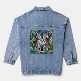 Fierce en Bold Panther Denim Jacket