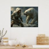 Fierce Encounter in the Arctic Poster (Keuken)