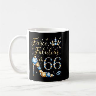 Fierce Fabulous en 66-jarige vrouw 66th Birthda Koffiemok