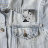 Fierce, Fabulous en veertig! Vierkante Button 5,1 Cm (In situ)