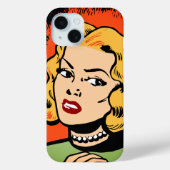 Fierce & Fearless: Retro stripboek - Boze vrouw Case-Mate iPhone Case (Achterkant)
