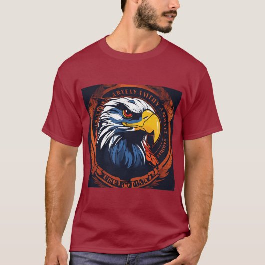 Fierce & Feminine Eagle: Bold Harley-Inspired T-shirt (Voorkant)