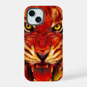 Fierce Fiery Roaring Tiger Art (Verso)