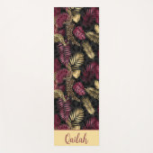 Fierce Flow Bourgogne, Goud & Oerwoud Vibes Yogamat (Voorkant)