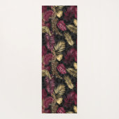 Fierce Flow Bourgogne, Goud & Oerwoud Vibes Yogamat (Achterkant)