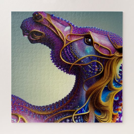 Fierce Fracture Pareltjes Horse Head Intense Abstr Legpuzzel (Horizontaal)