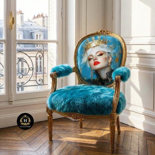 Fierce Gold Queen Abstracte Art Decoupage Tissuepapier