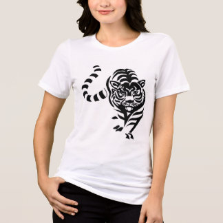 Fierce Grace - Vrouwen Tiger Graphic Tri-Blend T-S Tri-Blend Shirt