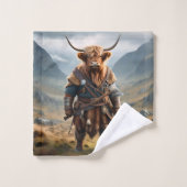Fierce Highland Warrior : Le Courageux Vache Vikin (Gant de toilette)