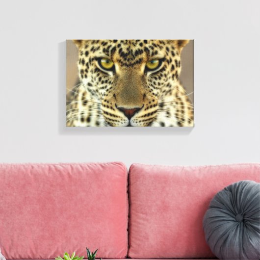 Fierce Leopard Canvas Afdruk (Insitu (Woonkamer))