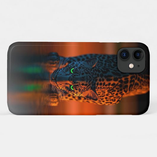 Fierce Leopard iPhone 16 Coque (Dos (Horizontal))
