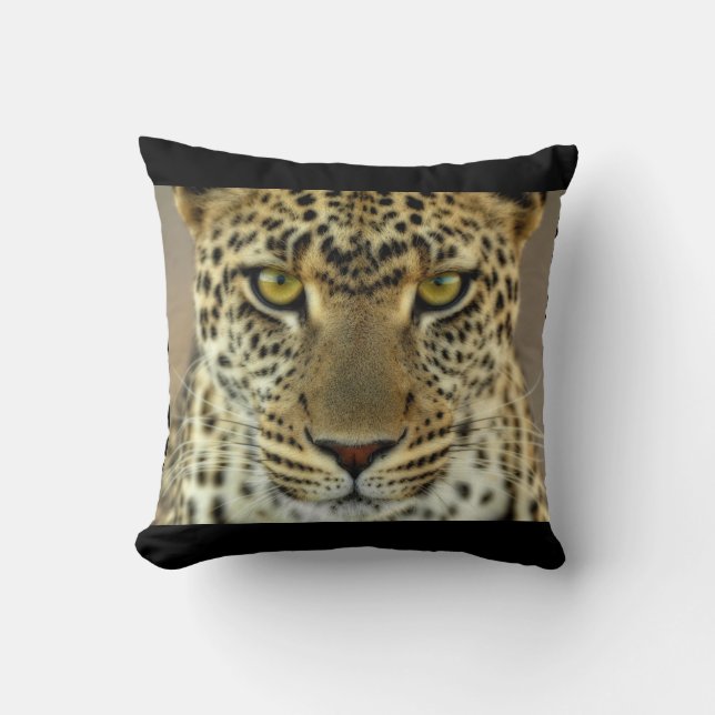 Fierce Leopard Kussen (Voorkant)