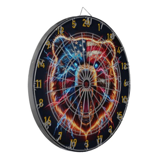Fierce Lightning Beer en Fiery Strength Dartbord (Voorkant Links)