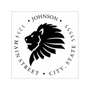 Fierce Lion Return-label Zelfinktende Stempel