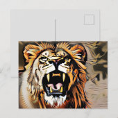 Fierce Majestic Lion - koning van de beesten Briefkaart (Voorkant / Achterkant)