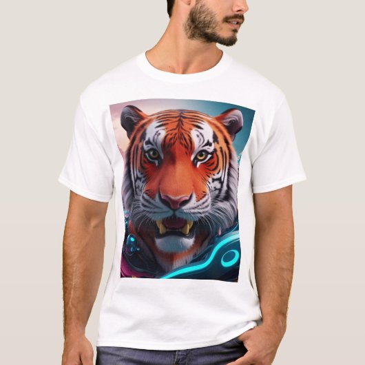 Fierce Majesty - T-shirt 3D Tiger (Devant)