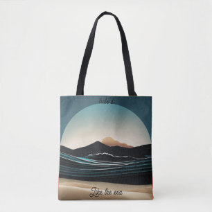 Fierce Minimalist Monta strand Ocean Wave Logo - Draagtas